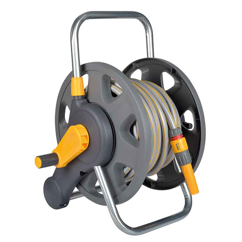 Hozelock Assembled 2-in-1 Hose Reel with hose & nozzle (25m) image 0