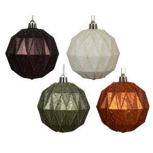 Decoris Shatterproof Bauble with Polygon Design (Assorted Designs) image 0