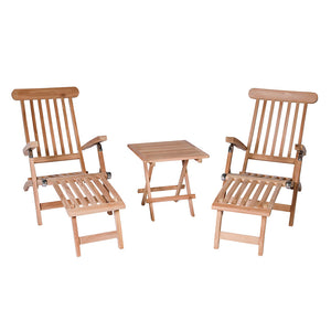Bramblecrest Richmond Wooden Steamer Set with Taupe Cushions (2 Seats) image 4