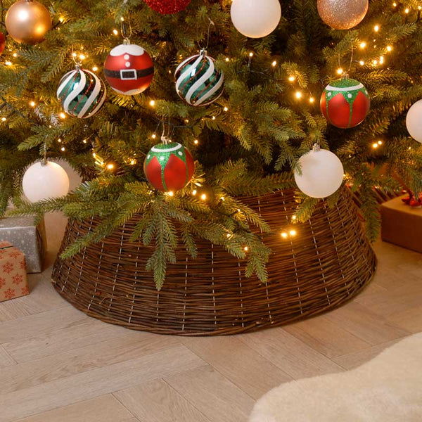 Festive Natural Willow Christmas Tree Skirt image 3