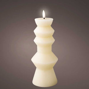 Lumineo Cream Wax LED Candleholder Shaped Candle image 2