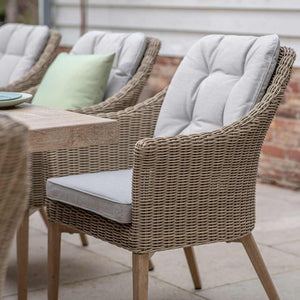Bramblecrest Fairford Rectangular Dining Set with 8 Deluxe Vogue Armchairs