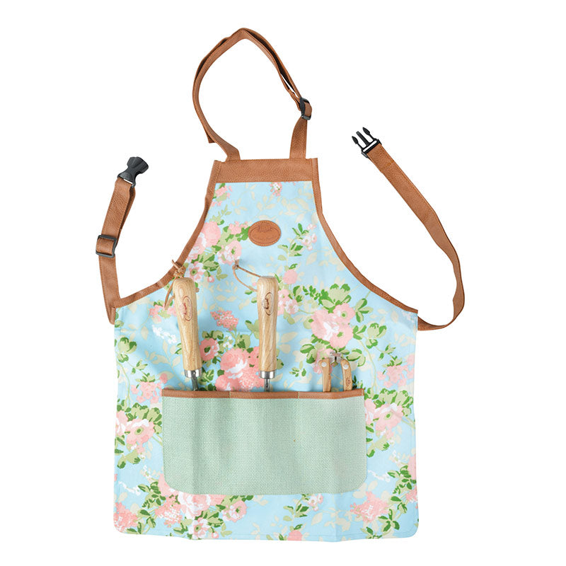 Esschert Design Rose Print Jute Gardening Apron