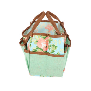 Esschert Design Rose Print Jute Gardening Tool Bag