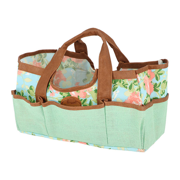 Esschert Design Rose Print Jute Gardening Tool Bag
