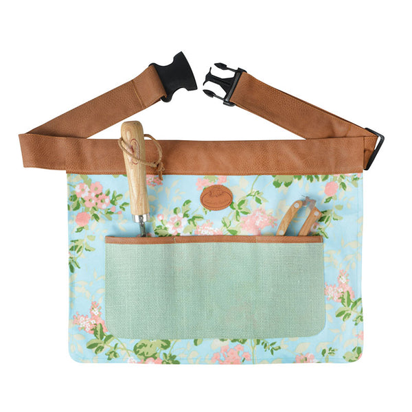 Esschert Design Rose Print Jute Gardening Tool Belt
