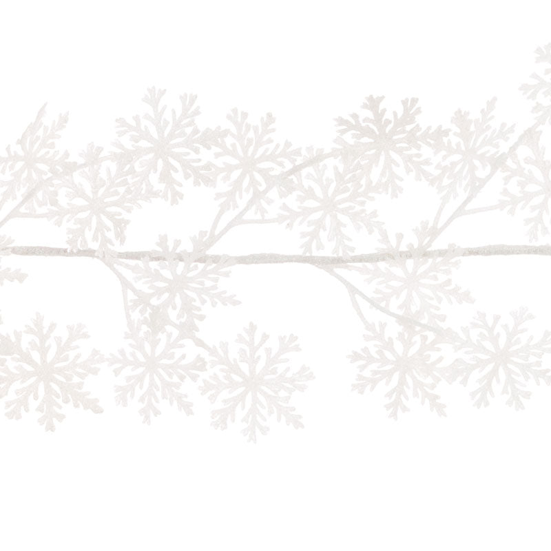 Floralsilk Glitter Snowflake Garland image 0