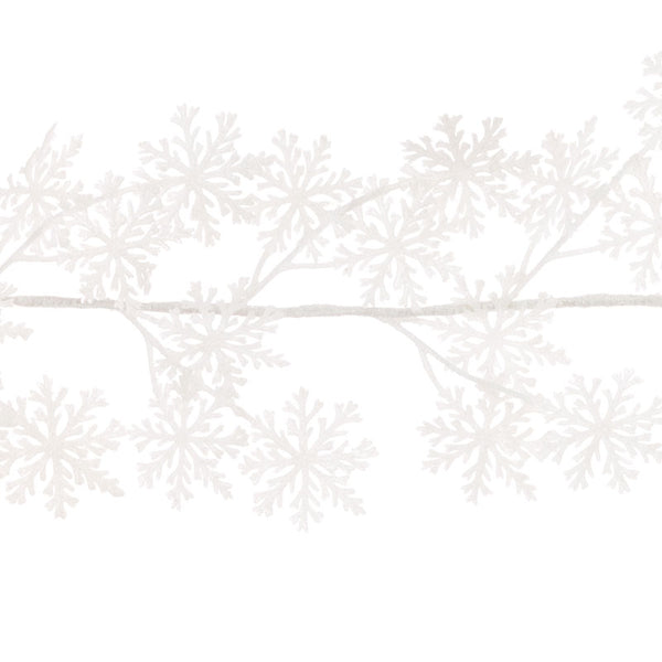 Floralsilk Glitter Snowflake Garland image 0