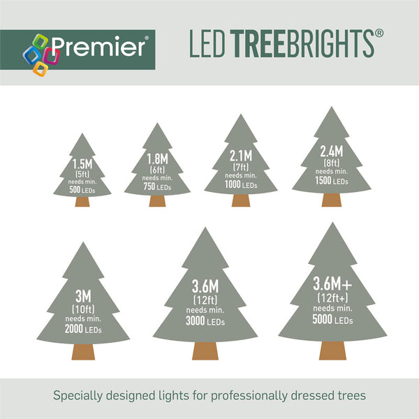 Premier 1000 Multi-Action LED TREEBRIGHTS with Timer - White (Clear Cable) image 7