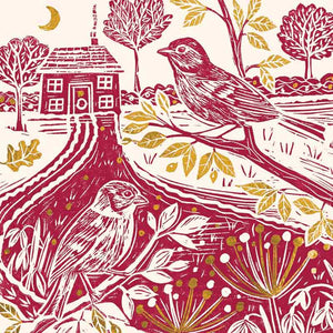 RSPB Small Square Christmas Cards - Cosy Cottage (Pack of 10) image 0