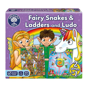Orchard Toys Fairy Snakes & Ladders and Ludo Games image 1