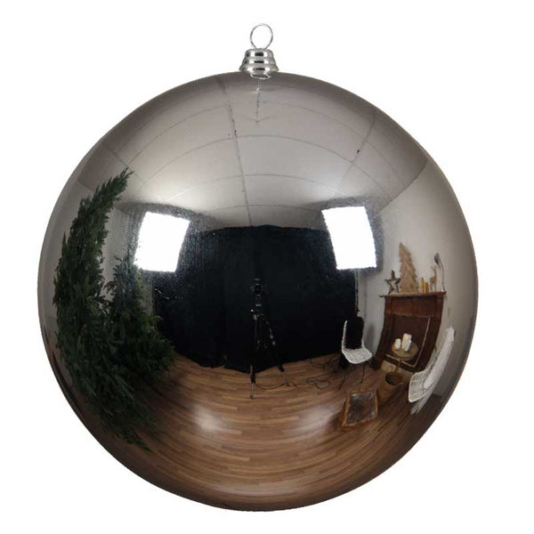 Decoris Large Shatterproof Bauble in Silver image 0