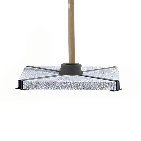 Bramblecrest Truro 3 x 3 m Square Cantilever Wood Effect Parasol in Sand with LED, Granite Base &amp; Cover image 6