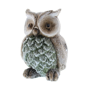 Festive Grey Polyresin Owl image 0