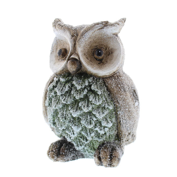 Festive Grey Polyresin Owl image 0
