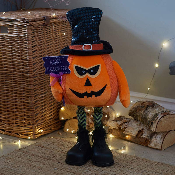 Spooky Jack Halloween Plush Pumpkin - Large image