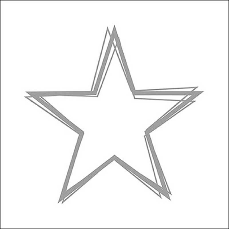 Ambiente Paper Napkins - Silver Star Outline (Pack of 20) image 0