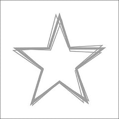 Ambiente Paper Napkins - Silver Star Outline (Pack of 20) image 0