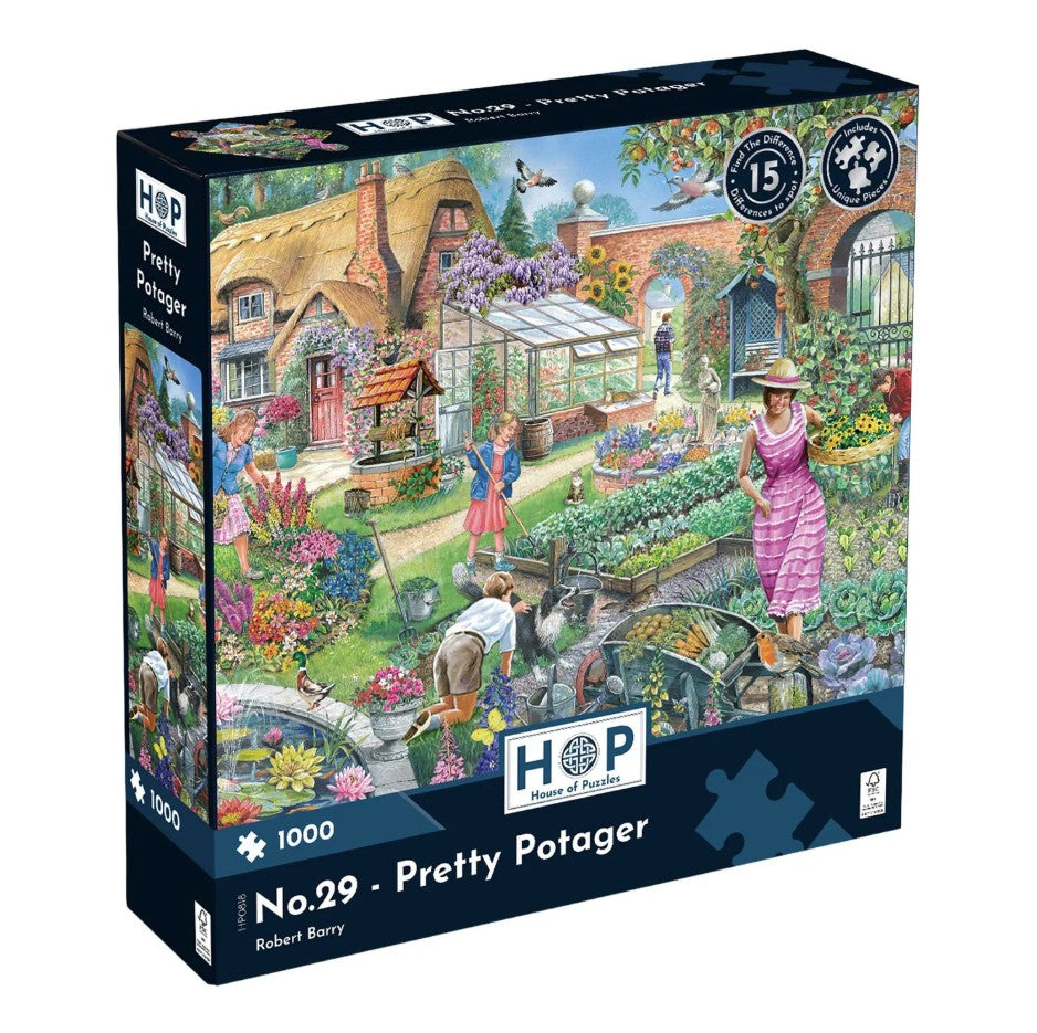 House of Puzzles No.29 Pretty Potager 1000 Piece Puzzle image 0