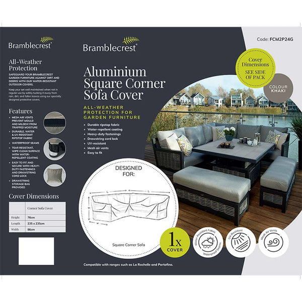Bramblecrest Cover for Aluminium Square Modular Corner Sofa image 1