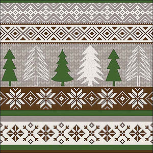 Ambiente Paper Napkins - Knitted Trees (Pack of 20) image 0