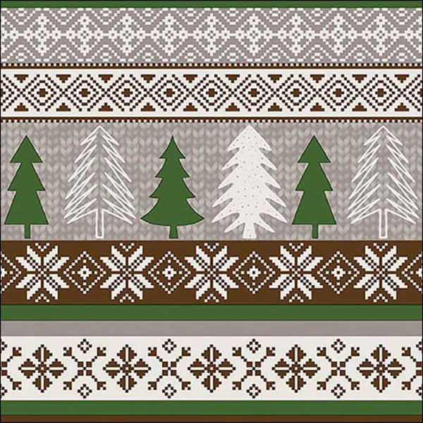 Ambiente Paper Napkins - Knitted Trees (Pack of 20) image 0