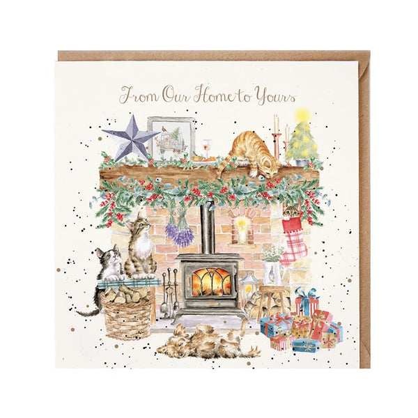 Wrendale Designs By The Fireside Christmas Card image 1