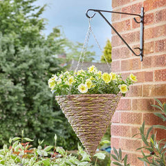Smart Garden Faux Rattan Hanging Cone - Woodland Green (14 inch) image 0