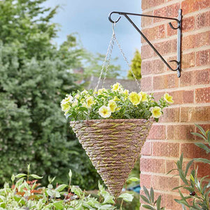 Smart Garden Faux Rattan Hanging Cone - Woodland Green (14 inch) image 0
