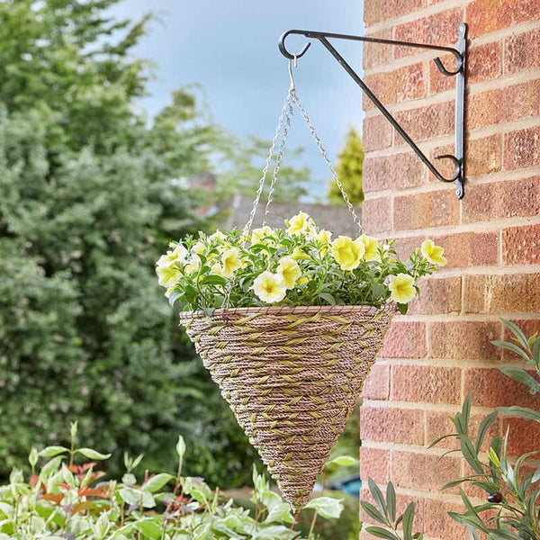 Smart Garden Faux Rattan Hanging Cone - Woodland Green (14 inch) image 0