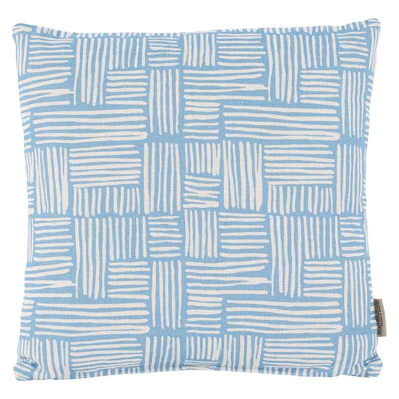 Bramblecrest Square Scatter Cushion, 45 x 45cm - Sky Blue Wicker image 0