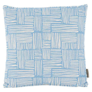 Bramblecrest Square Scatter Cushion, 45 x 45cm - Sky Blue Wicker image 0