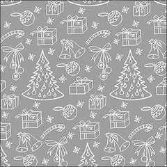 Ambiente Paper Napkins - Silver Outlined Ornaments (Pack of 20) image 0