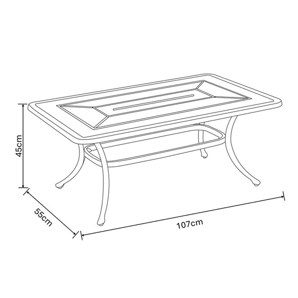 Hartman Amalfi Rectangular Coffee Table in Bronze image 5