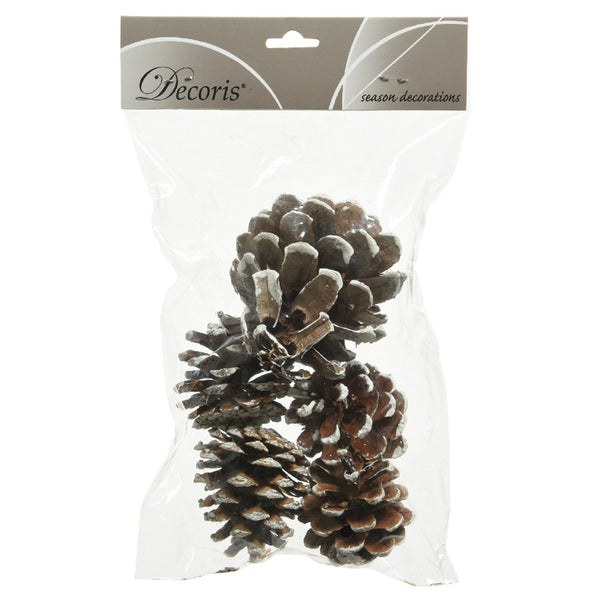 Decoris Natural Pinecones with White Tips image 0