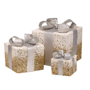 Three Kings Gold Sparkly Faux Gift Boxes (Set of 3) image 1
