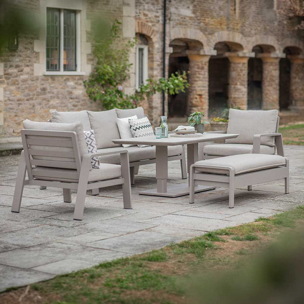 Bramblecrest Prague Sofa Set in Latte with Rectangular Height-Adjustable Table (Seats 7) image 4
