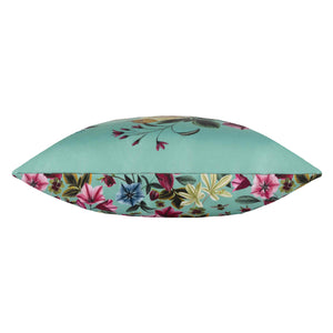 Wylder Midnight Garden Bird Aqua Outdoor Cushion, 43 x 43cm image 3