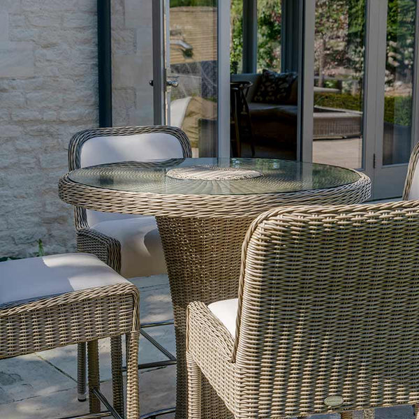 Bramblecrest Monte Carlo Garden Bar Set with Round Table & 4 Bar Chairs image 3