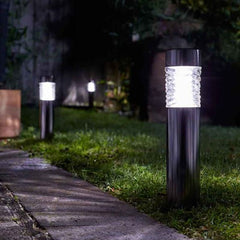 Smart Solar Wave Stainless Steel 10 Lumen Bollard Light image 0