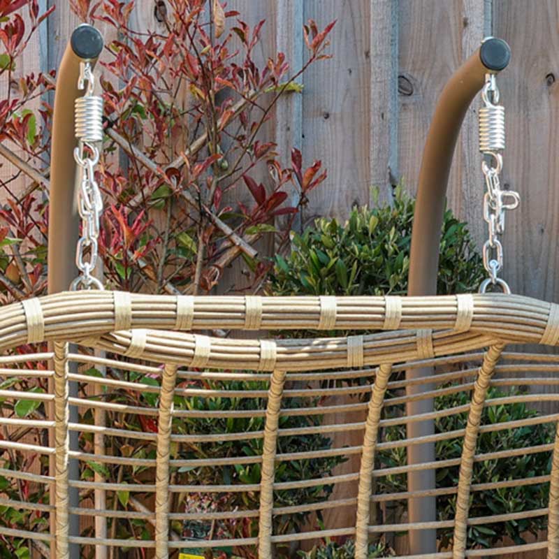 Bramblecrest Somerford Open Weave Double Hanging Cocoon in Sandstone Rattan image 0