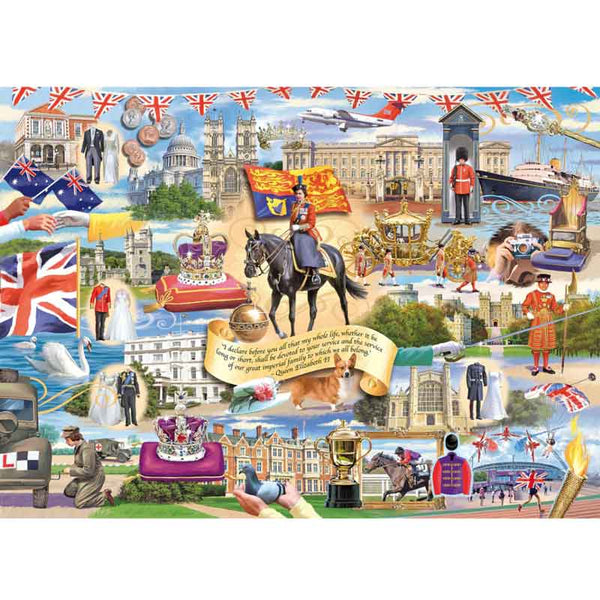Gibsons Happy & Glorious Platinum Jubilee 2022 1000 Piece Jigsaw Puzzle image 0