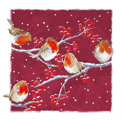 Ling Design Charity Christmas Cards - Robins (Pack of 6) image 0