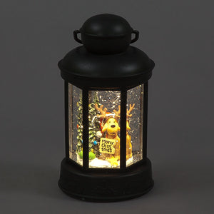 SnowTime LED Dog with Antlers Water Lantern image 0