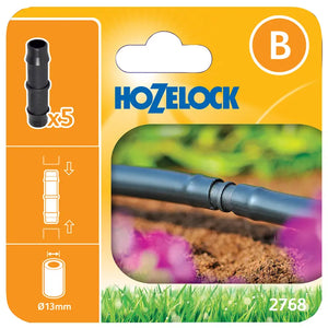 Hozelock Straight Connector 13mm (Pack of 5) image 0