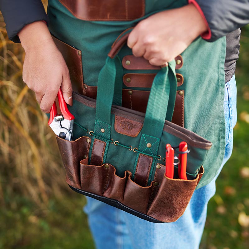 FELCO Model 482 Green Gardening Bag Studio Image