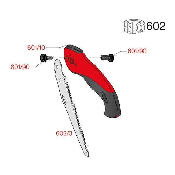 FELCO Model 602 Garden Folding Saw Parts