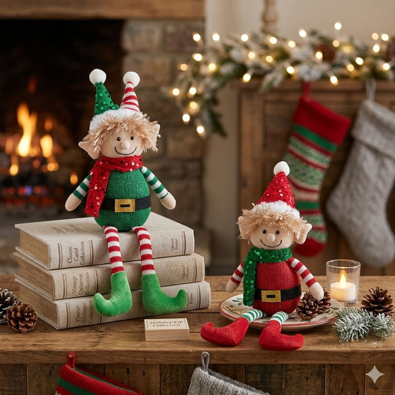 Festive Elf with Dangly Legs