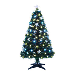 Festive Star Fibre Optic Christmas Tree - 4ft