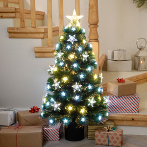 Festive Star Fibre Optic Christmas Tree - 3ft